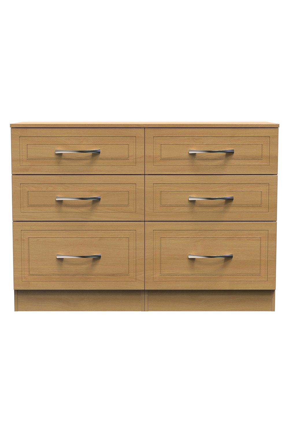 Oxford 6 Drawer Wide Chest (Ready Assembled)
